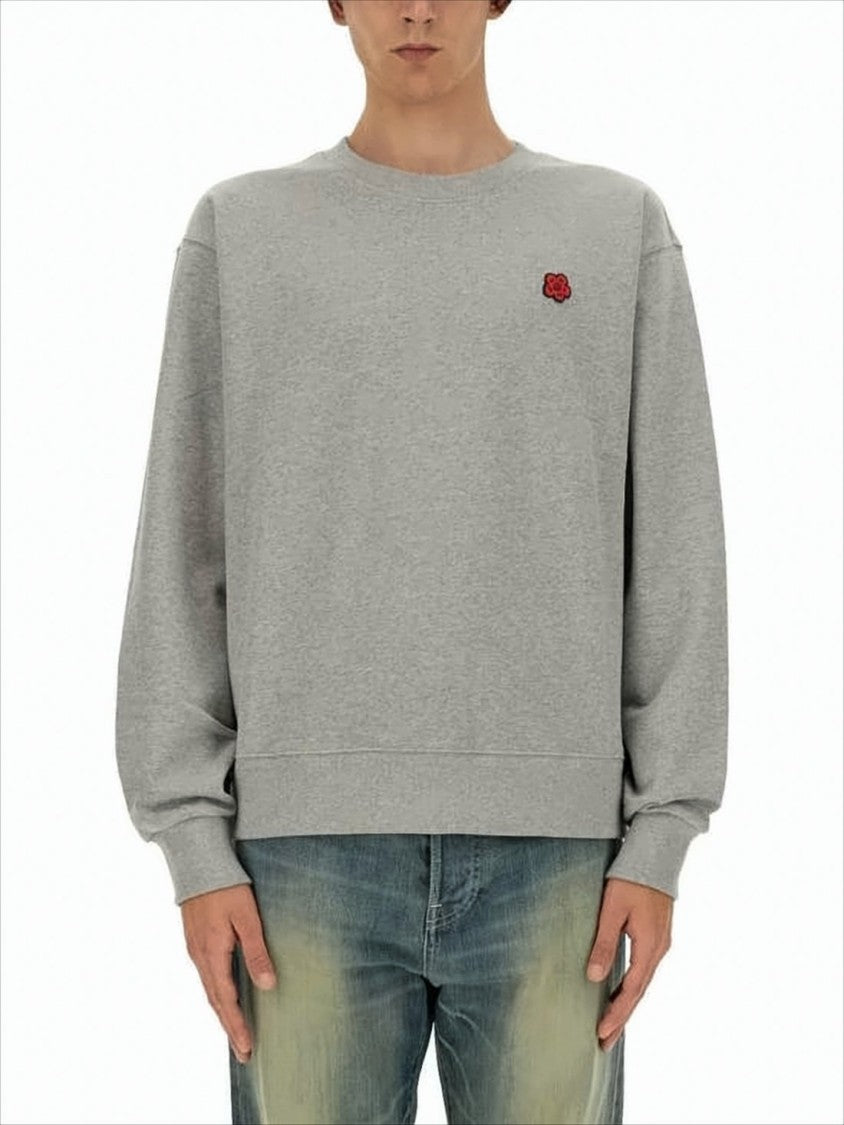 Kenzo Relaxed Fit Long-Sleeve Cotton Sweatshirt With Embroidered Logo