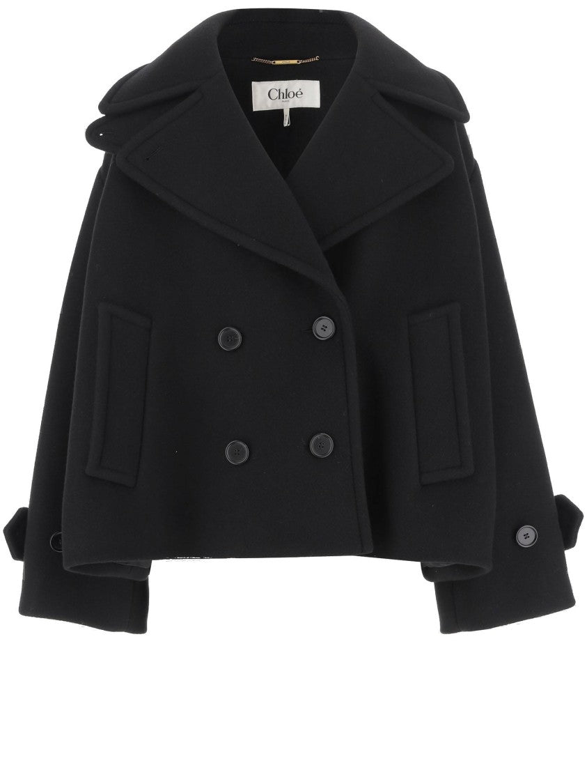 Chloé Double-Breasted Wool Blend Jacket