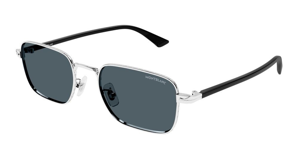 Montblanc Silver Square Frame Sunglasses