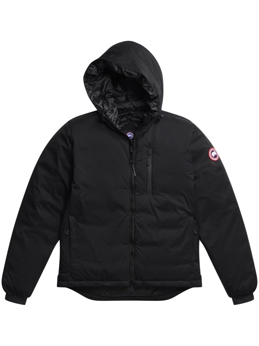 Canada Goose Padded Black Lodge Hoody With Zipper Closure