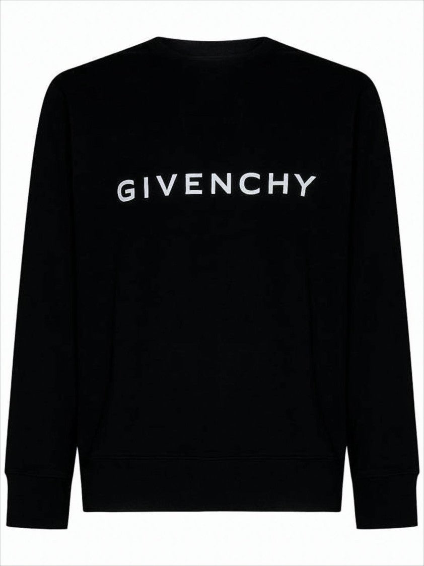 Givenchy Long-Sleeve Cotton Sweatshirt With Bold Logo