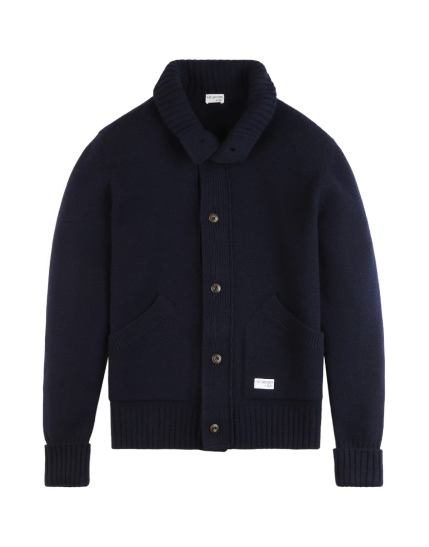 Fay Dark Navy Blue Knit Cardigan