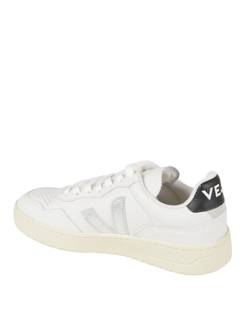 Veja Low-Top Sneakers With Metallic Silver Logo