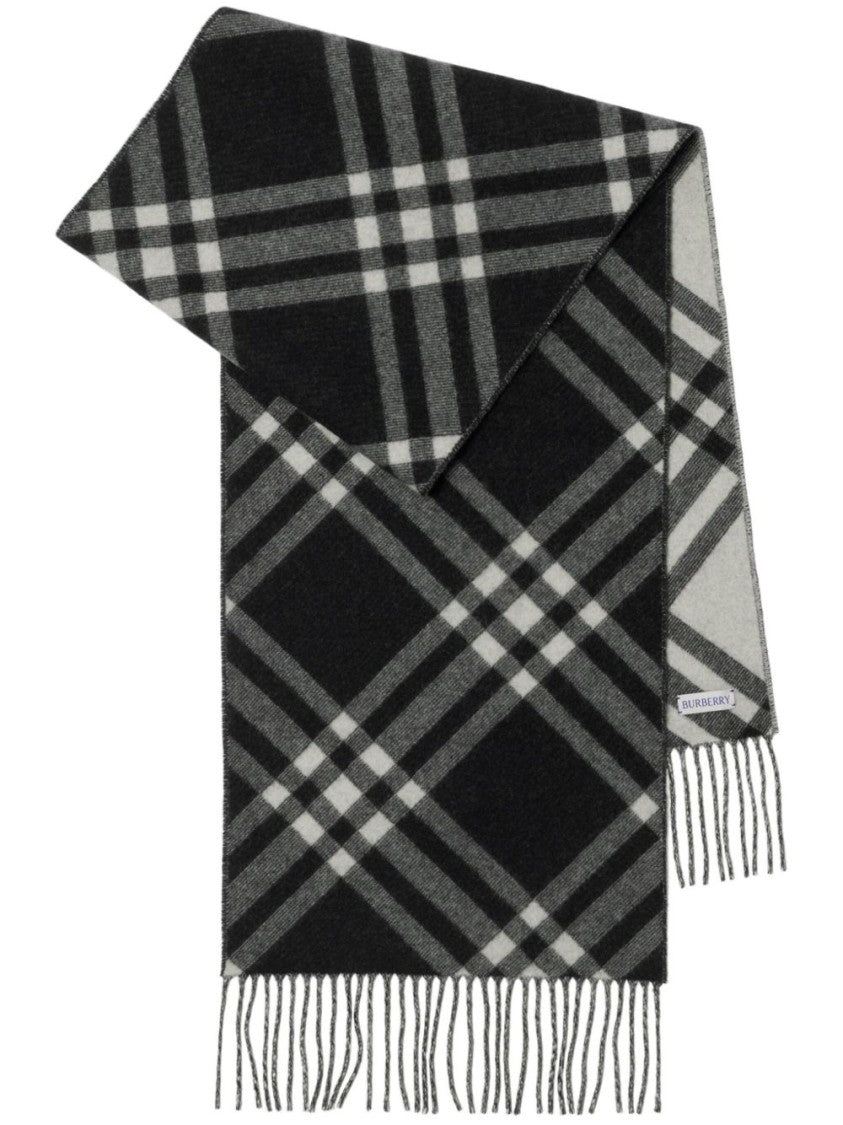 Burberry Black Checked Scarf