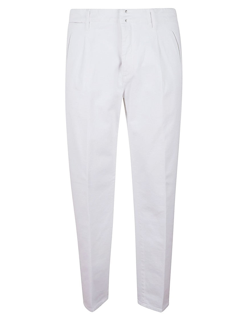 Incotex Classic Straight-Leg Trousers With Belt Loops