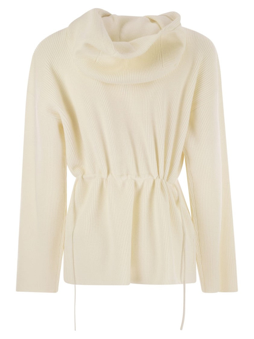 Fabiana Filippi English Rib Co Hooded Sweater