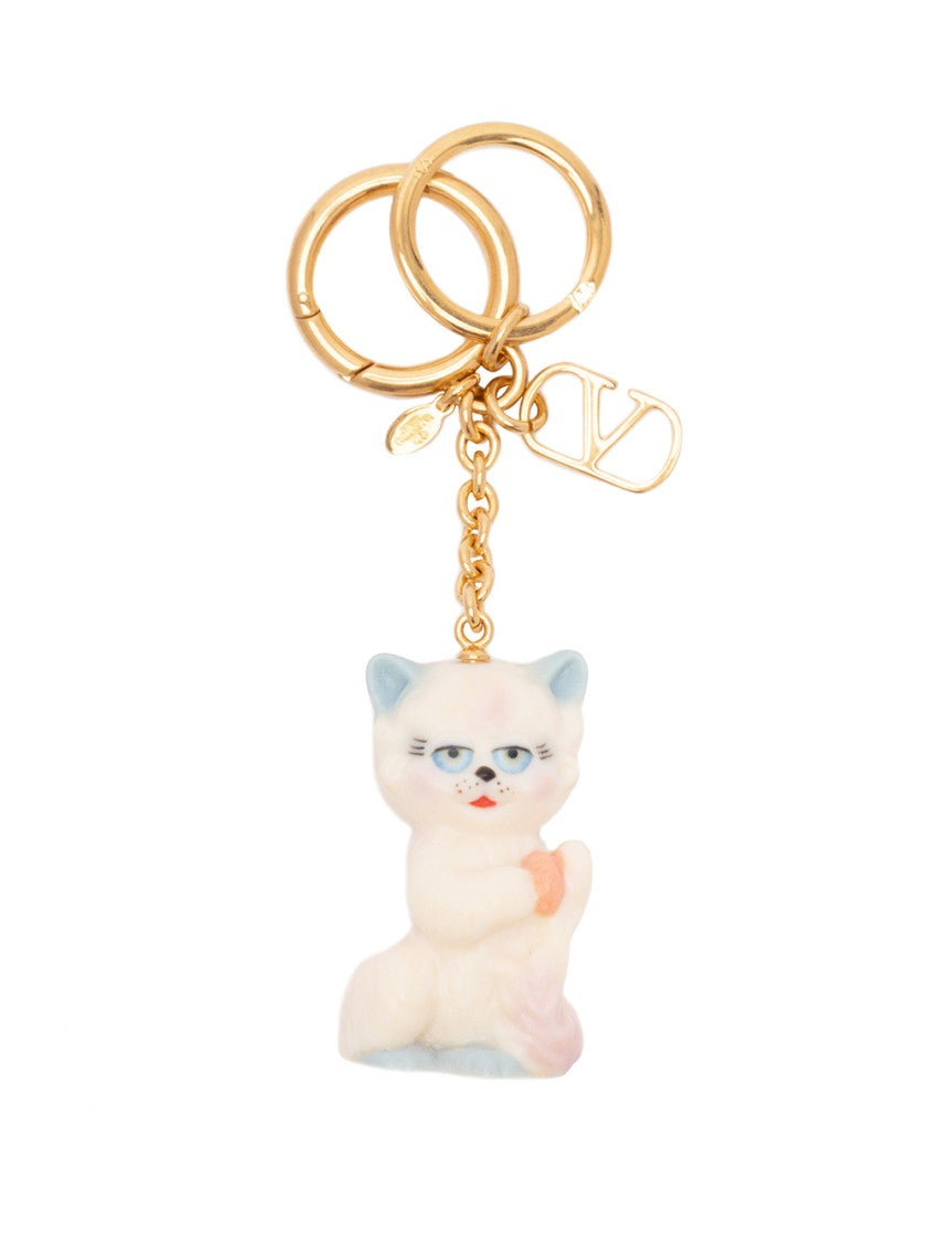 Valentino Garavani `Le Chat De La Maison` Key Ring