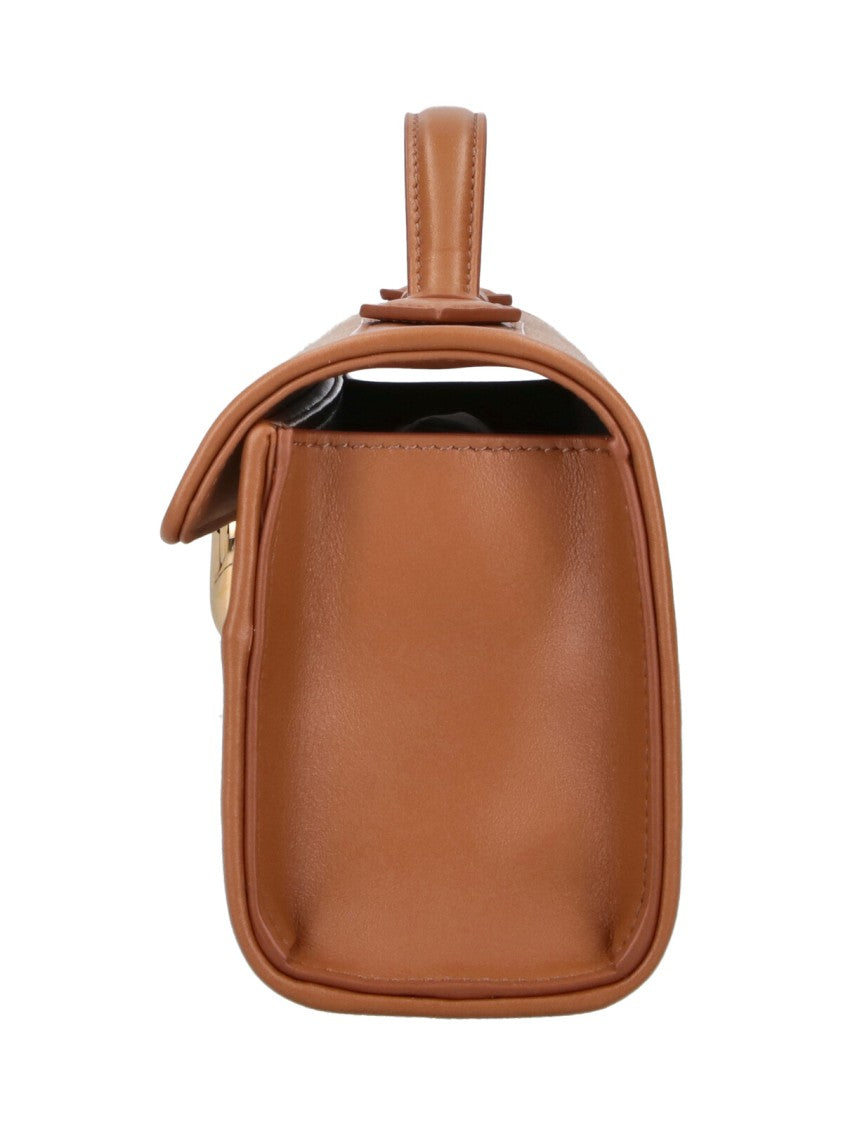 Savette Brown Fabric Slim Symmetry Clutch