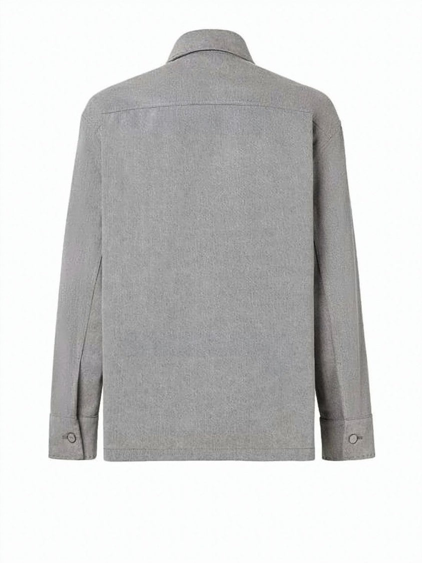 Fendi Grey Fendi Jacket With Classic Collar