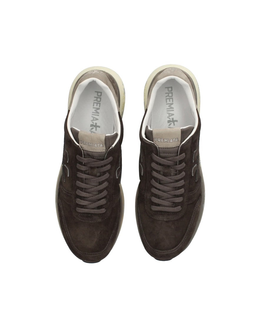 Premiata Dark Brown Mick Leather Sneakers