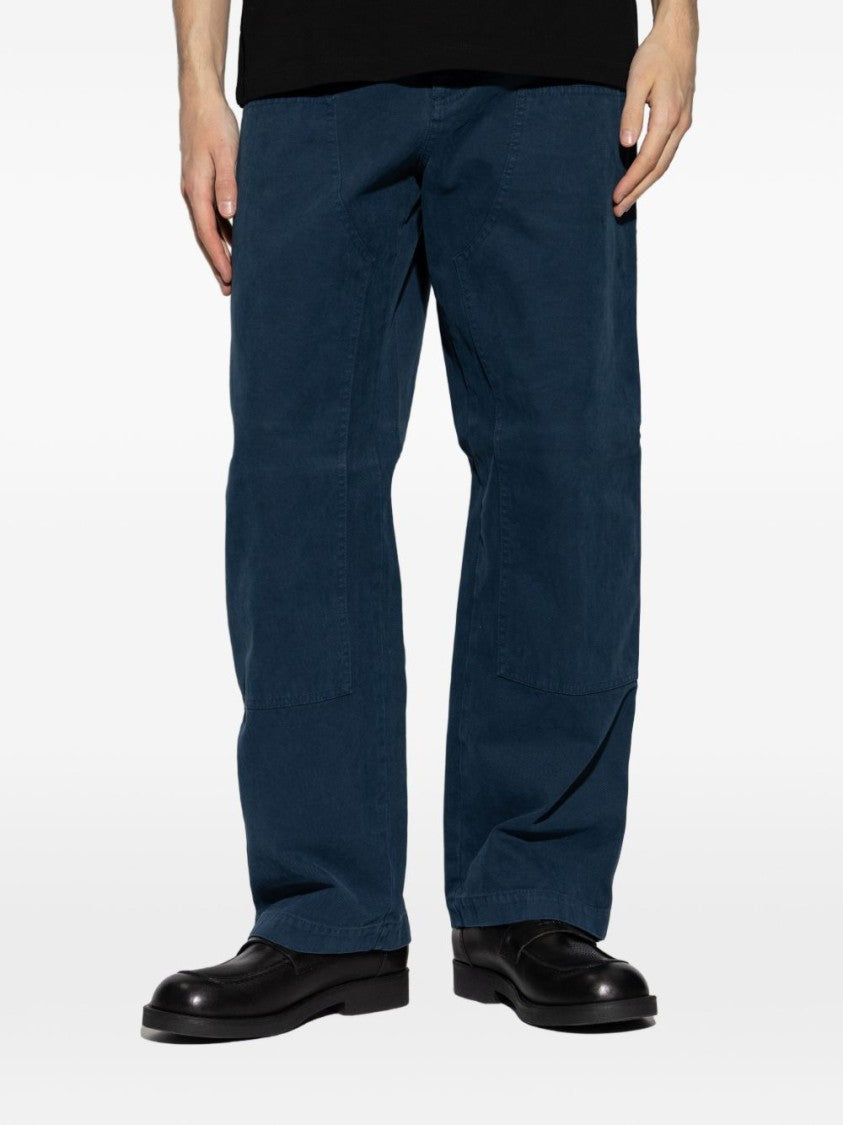 Versace Silk And Nylon Tailored Straight Trousers