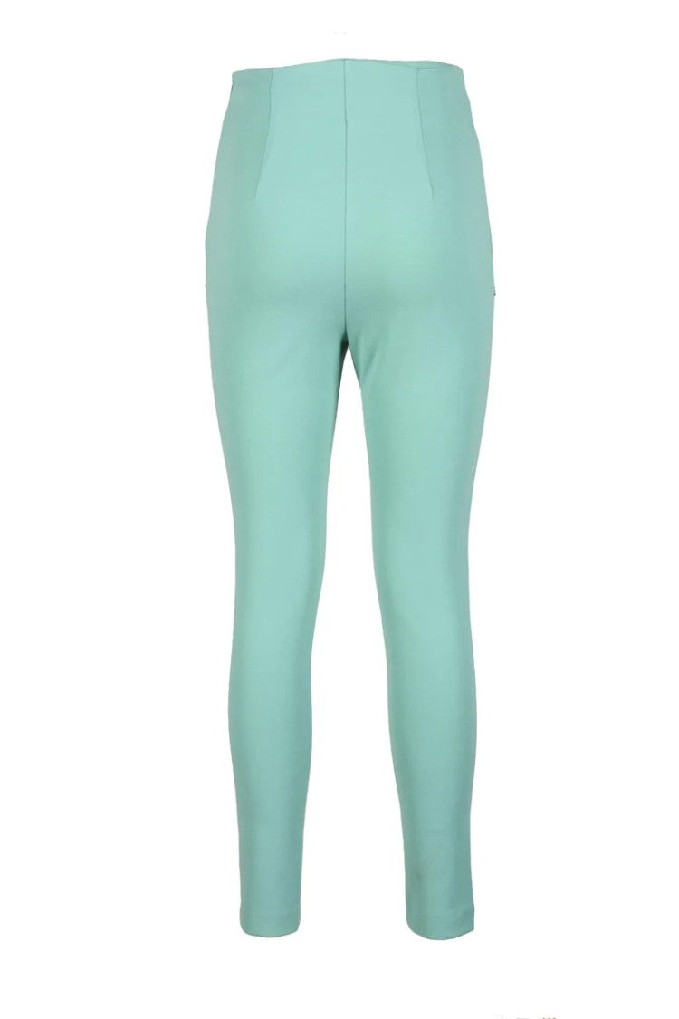 Aniye By Mint Green Cropped Trousers With Slim Tapered Silhouette