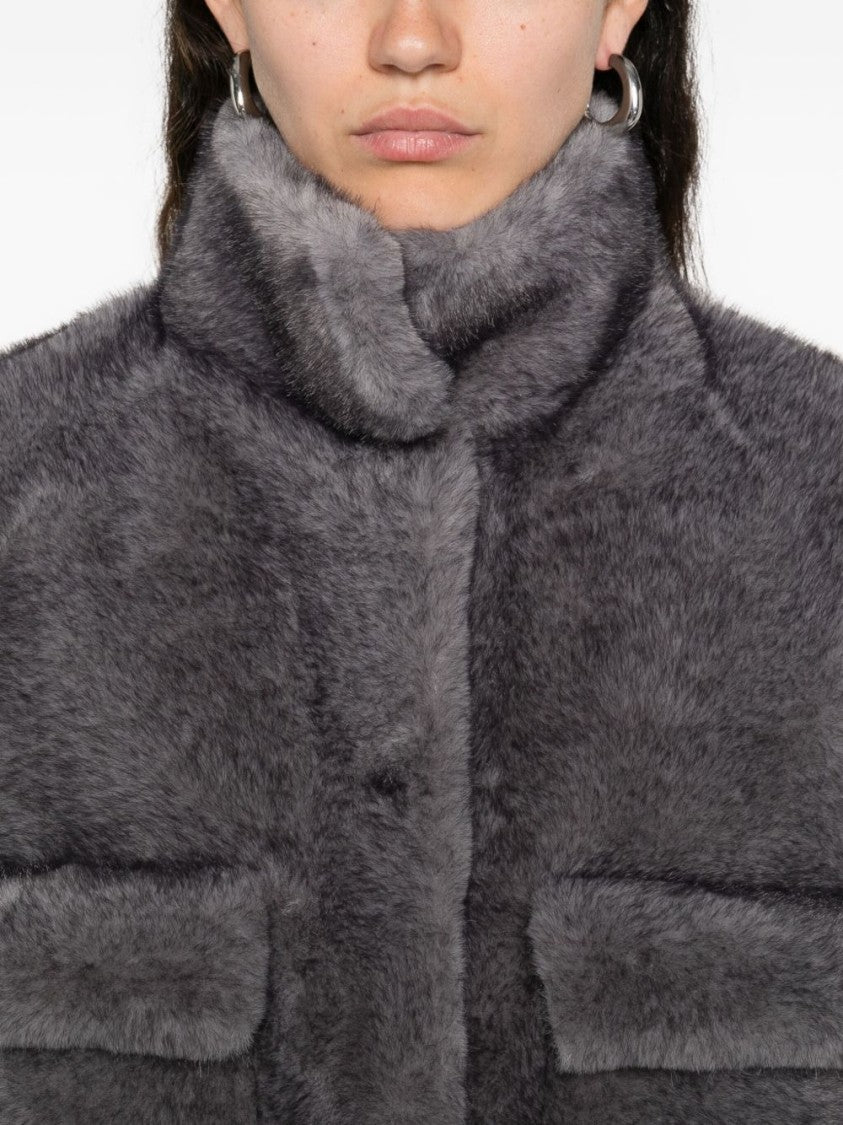 Valentini 1972 Cropped Plush Faux Fur Coat