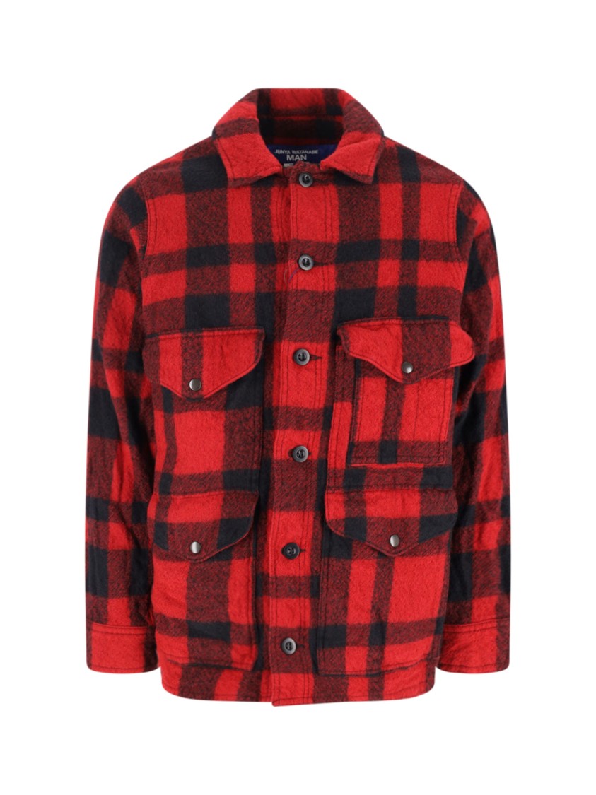 Junya Watanabe Plaid Shirt Jacket – Red/Black