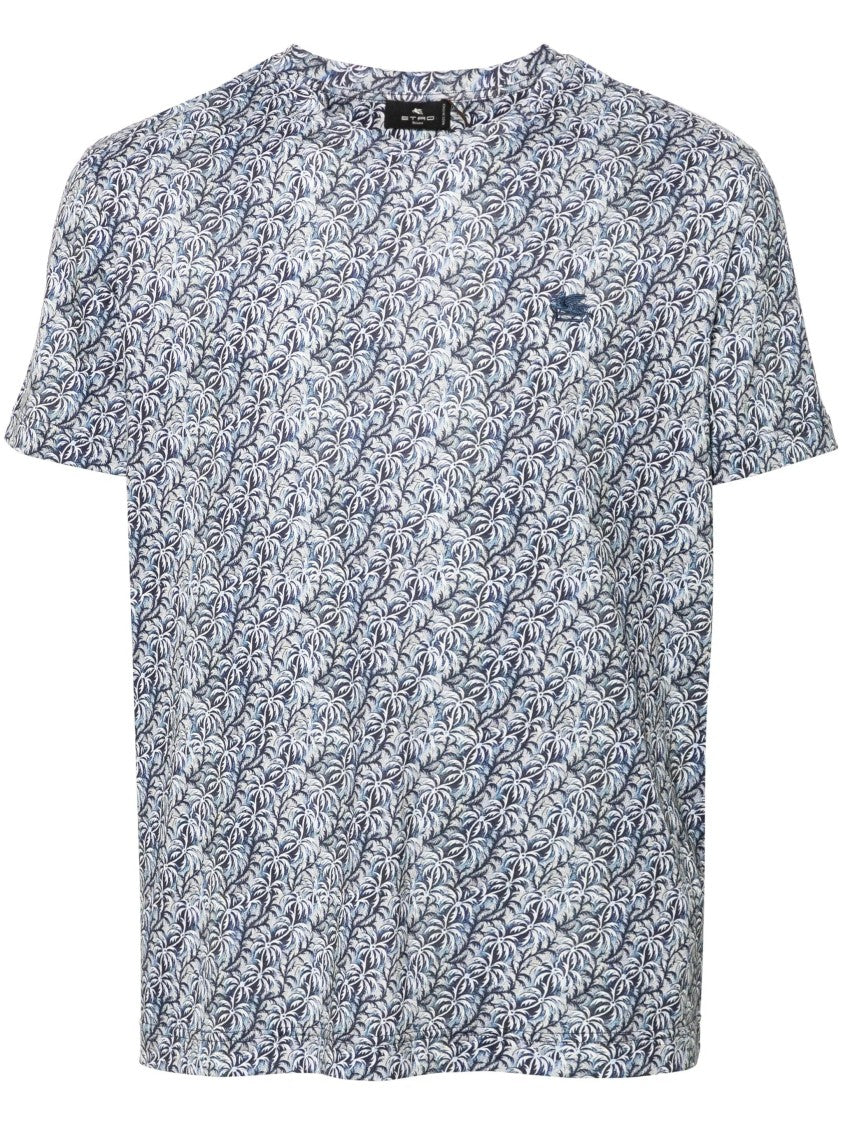 Etro Palm Tree-Print Cotton T-Shirt