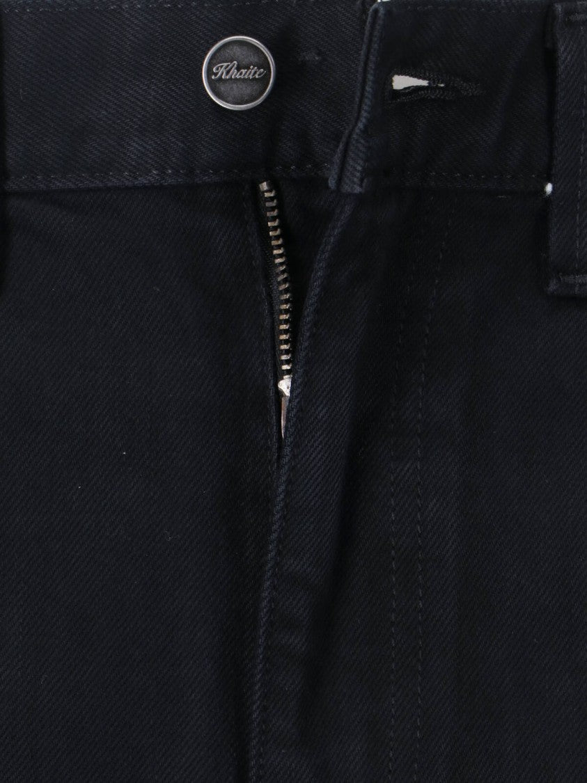 Khaite "Bonnie" Straight Jeans – Black