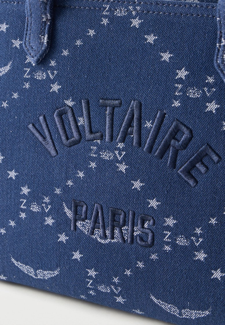Zadig & Voltaire Structured Rectangular Handbag With Star And Wing Pattern