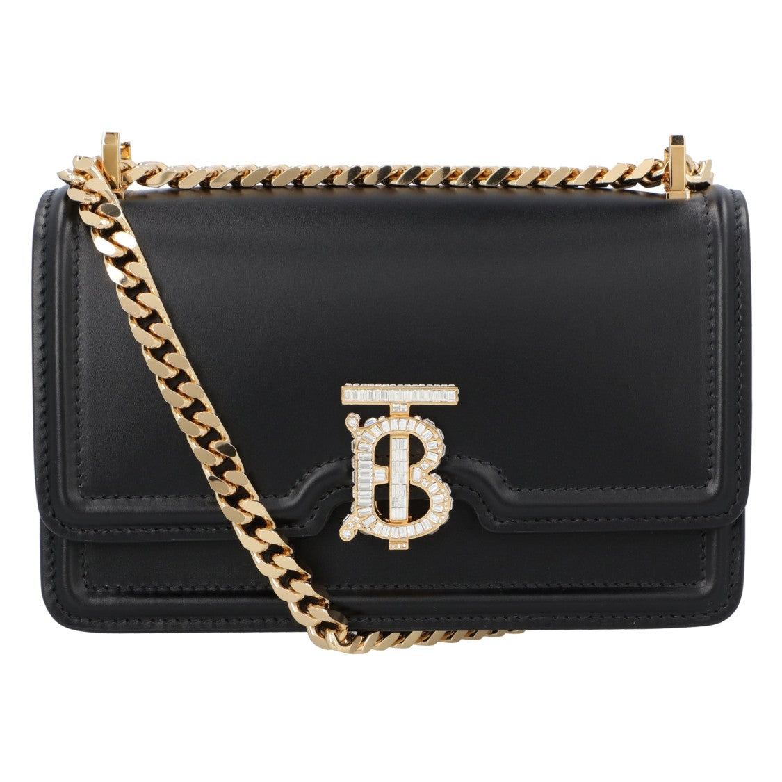 Burberry Tb Embellished Foldover Shoulder Bag