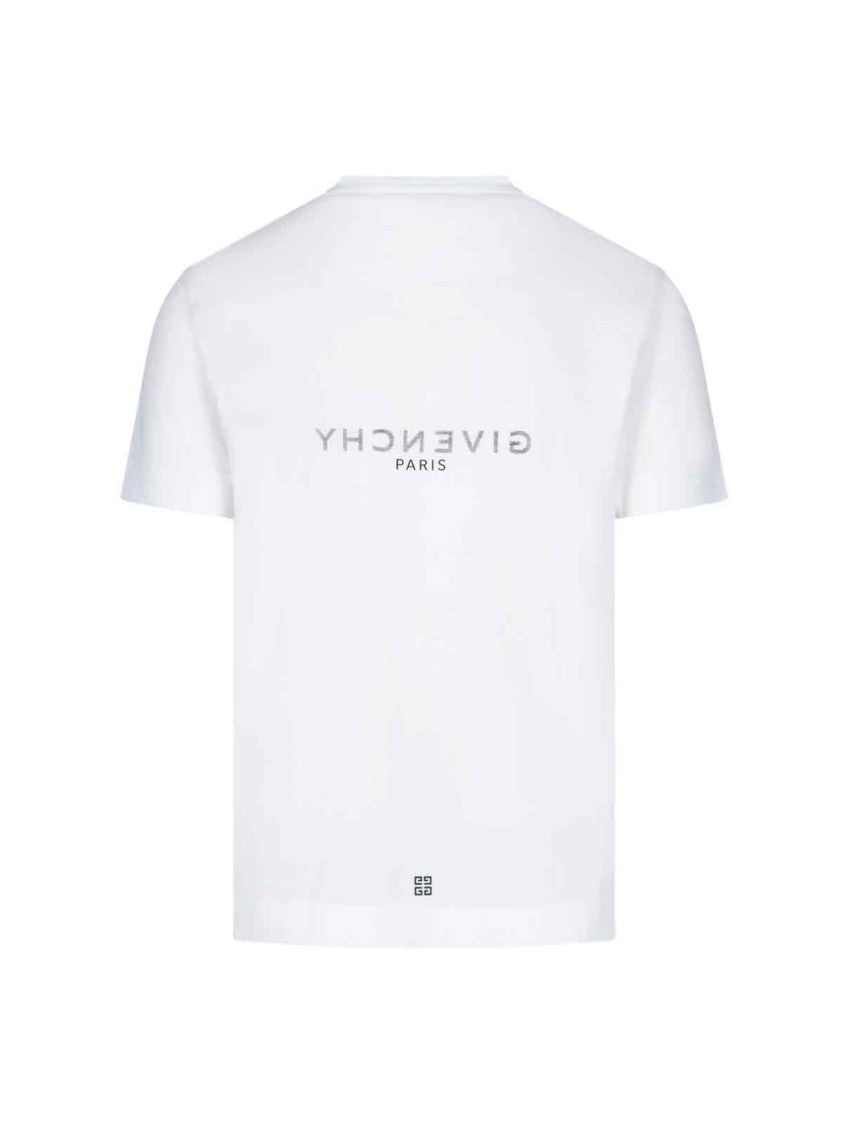 Givenchy "Reverse" Logo T-Shirt – White Cotton