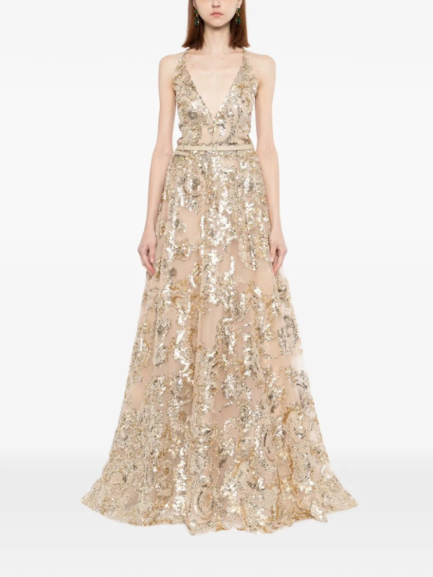 Saiid Kobeisy Embroidered Long Dress