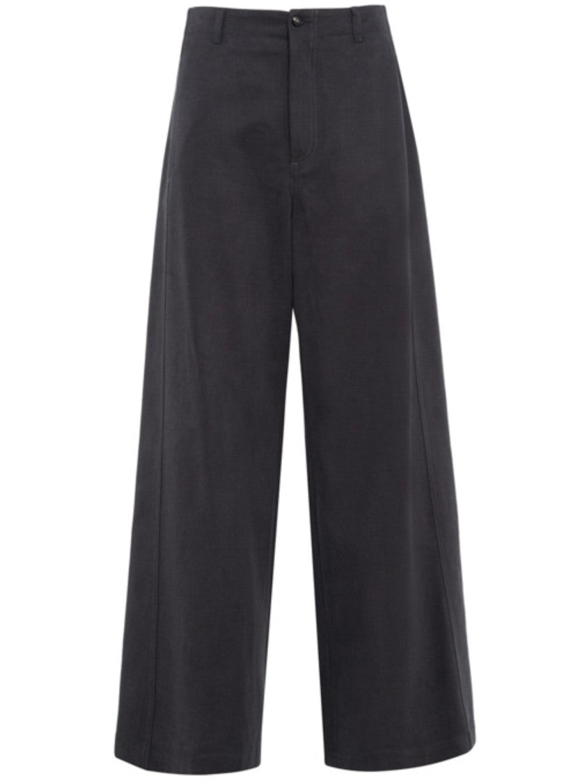 Tela Vanda Cropped High-Waist Wide-Leg Pants