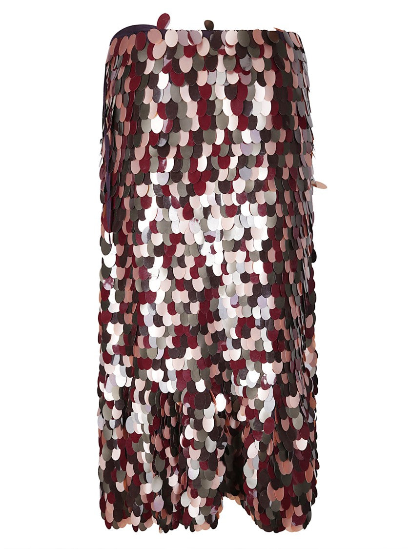 Dries Van Noten Textured Wrap Skirt With Herringbone Sequins