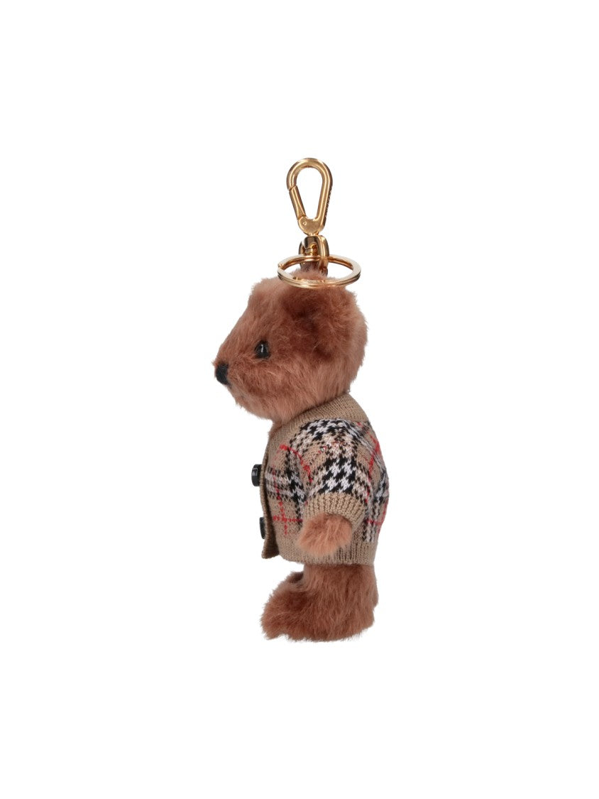 Burberry Beige Thomas Bear Fabric Charm