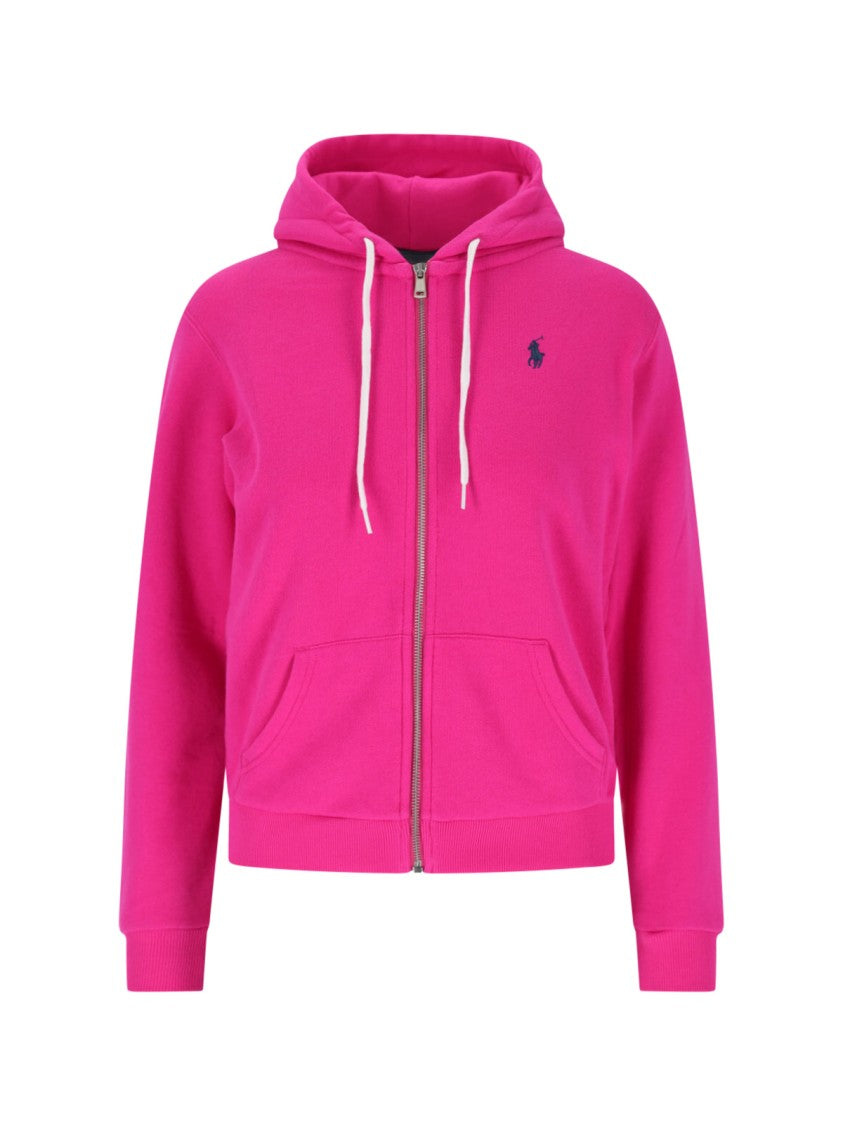 Polo Ralph Lauren Logo Zip Sweatshirt Pink