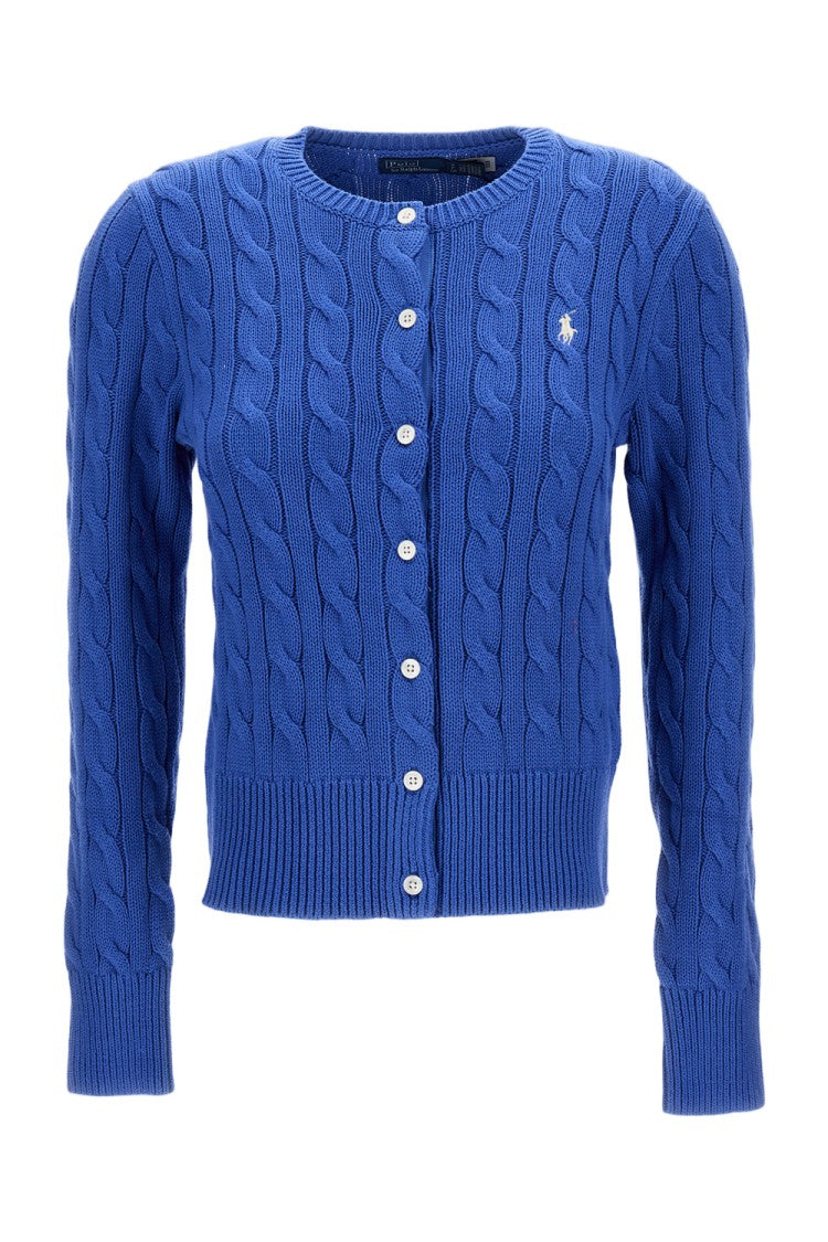 Polo Ralph Lauren Fitted Cable Knit Cardigan With Button Closure