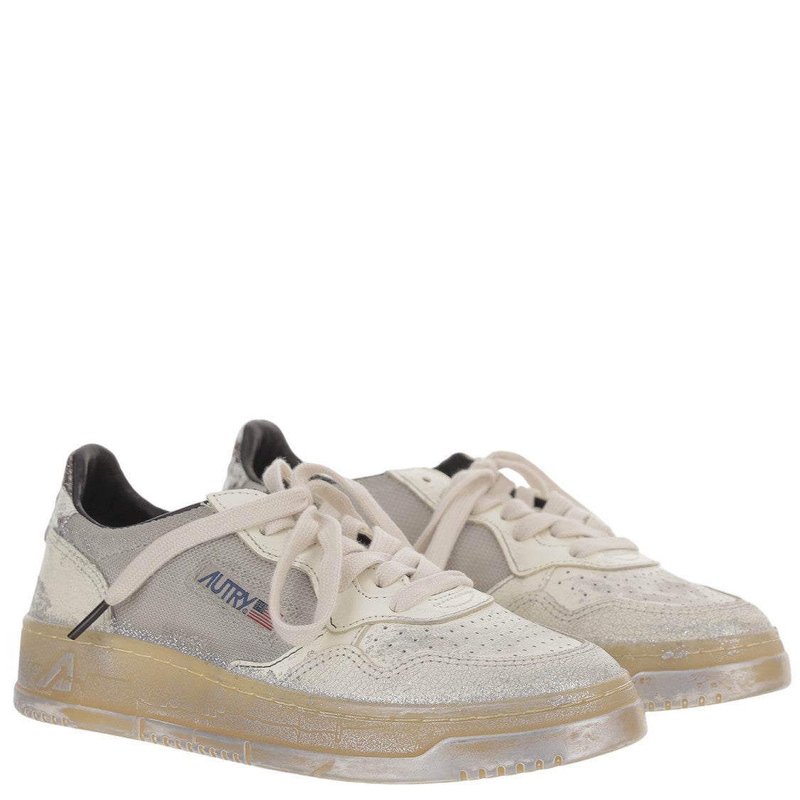 Autry Vintage-Inspired Medalist Super Sneakers With Color Block Design
