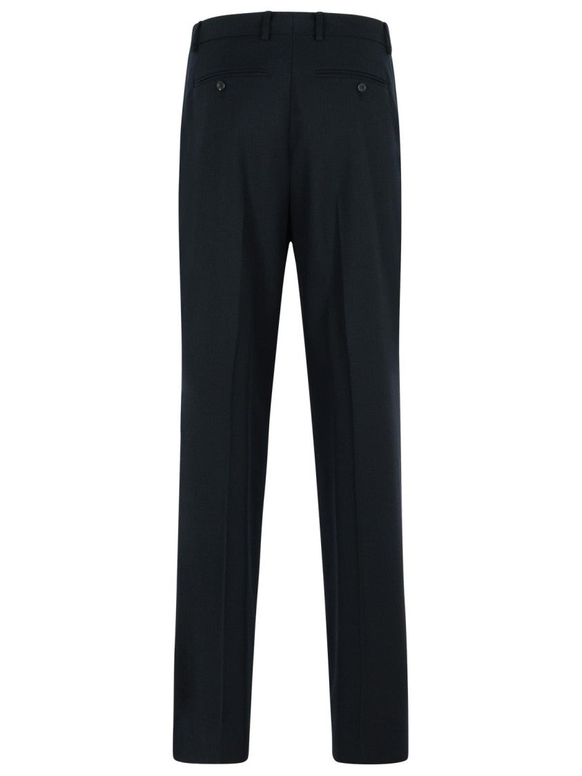 Dries Van Noten 'Penrud' Straight Black Wool Pants