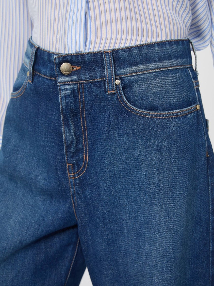 Max Mara Wide-Leg Denim Jeans With High Waist