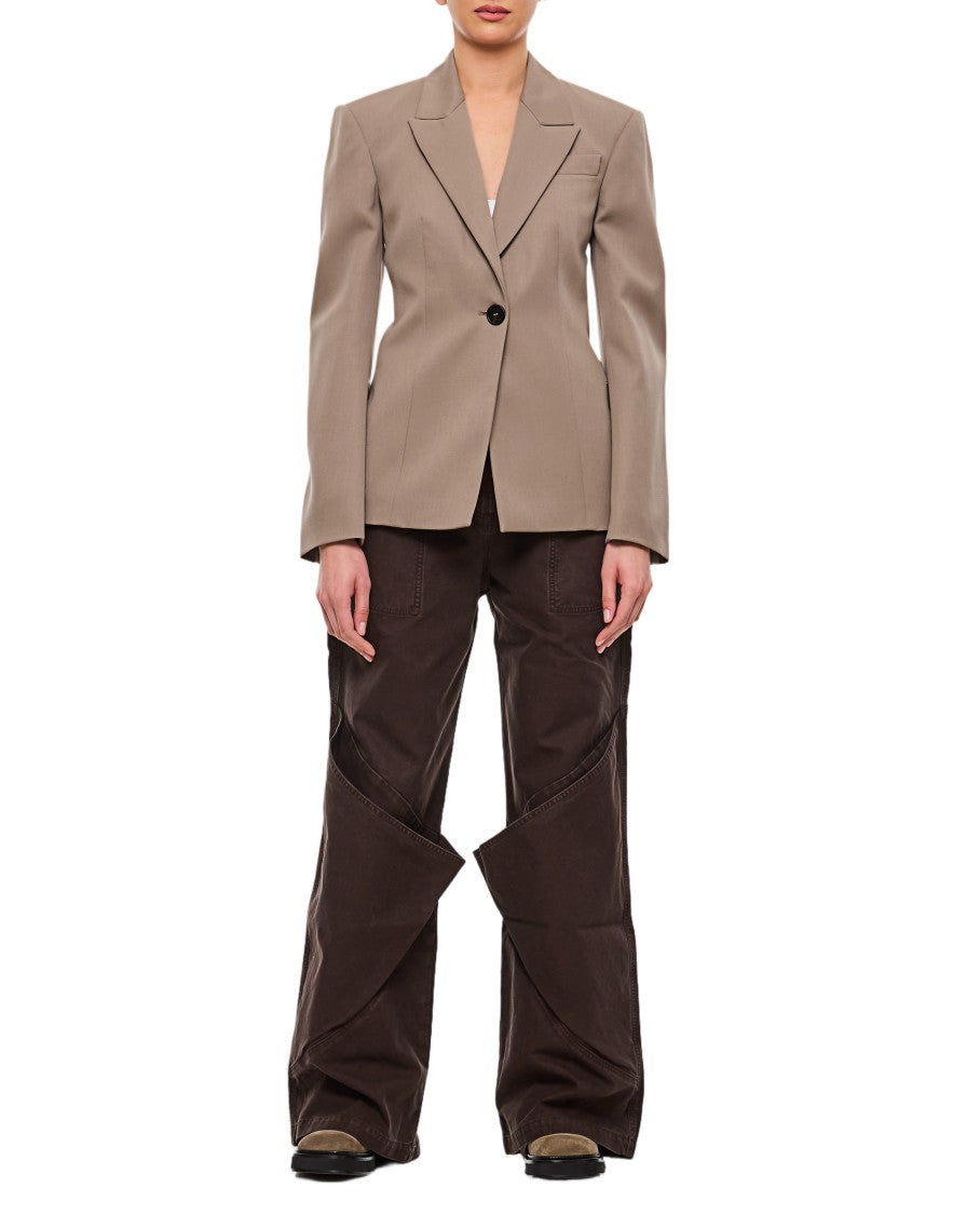The Attico Baggy Long Trousers With Overlapping Panels And Pocket Details