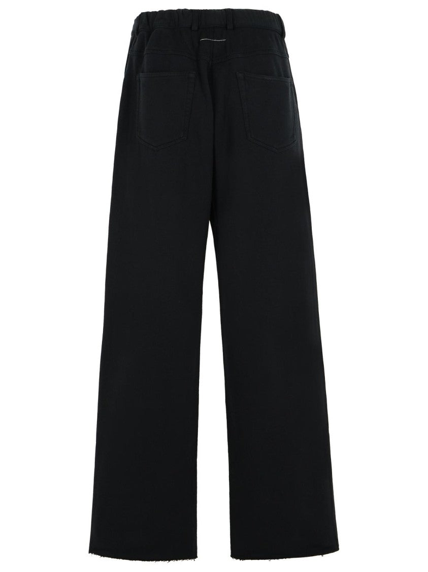 Mm6 By Maison Margiela Black Cotton Track Pants