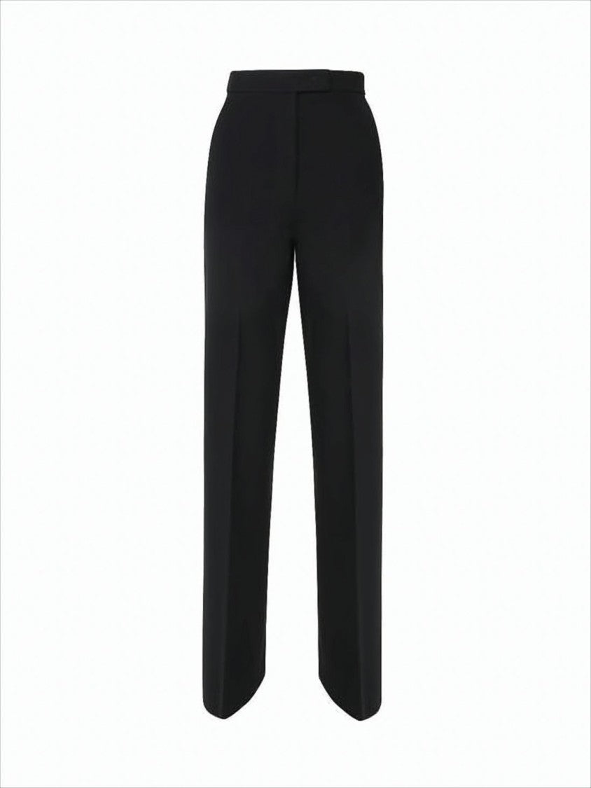 Max Mara Tailored Straight-Leg Trousers With Subtle Pleats
