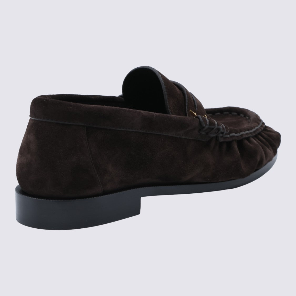 Saint Laurent Classic Loafer Silhouette Flat Shoes With Gathered Detail