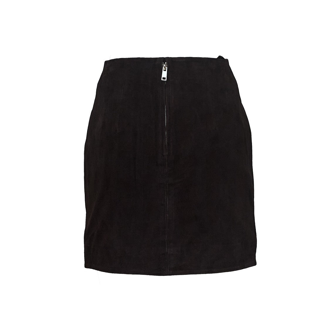 Rotate Dark Brown Mula Suede Mini Skirt