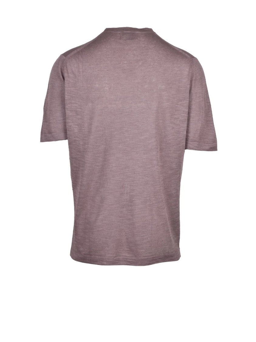 Dressism. Brown Linen Cotton Knit Top