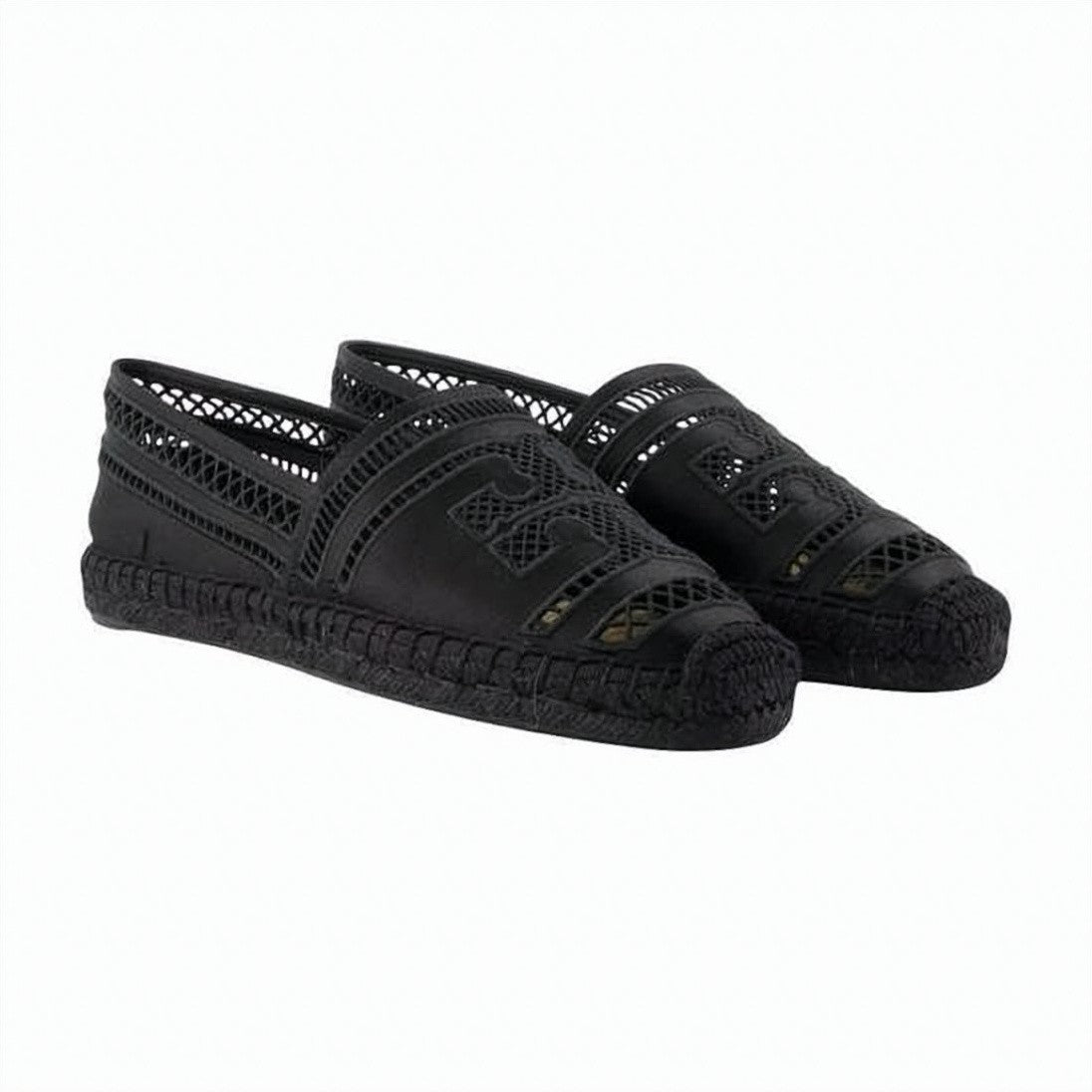 Tory Burch Woven Slip-On Sneakers With Intricate Cut-Out Details
