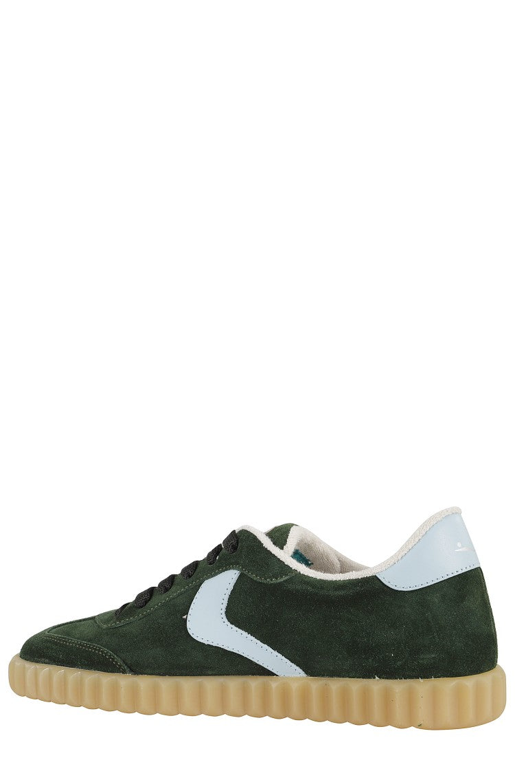 Voile Blanche Low-Top Suede Sneakers With Textured Sole