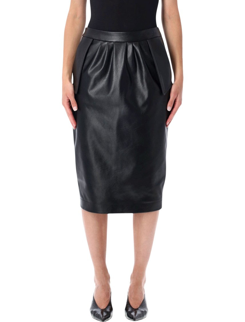 Stella Mccartney Black Structured Altermat Midi Skirt