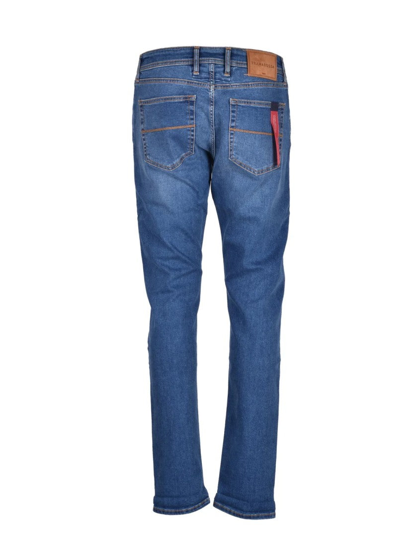 Tramarossa Technical Fabric Slim Fit Jeans With Classic Five-Pocket Design