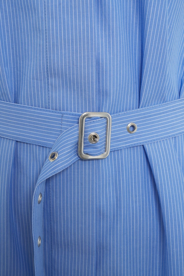 Ottod'ame Striped Long-Sleeve Shirt With Removable Waist Belt