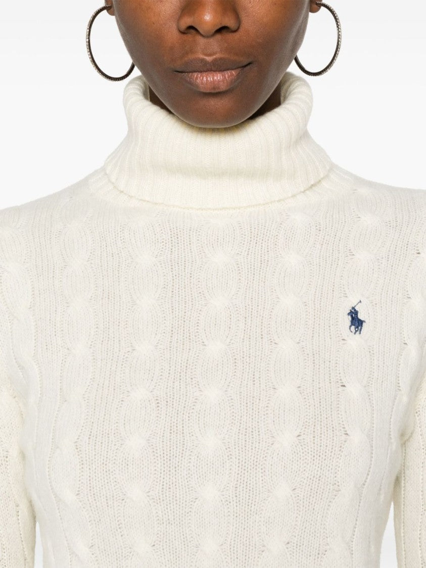 Polo Ralph Lauren Cable-Knit Wool-Cashmere Blend Turtleneck Sweater