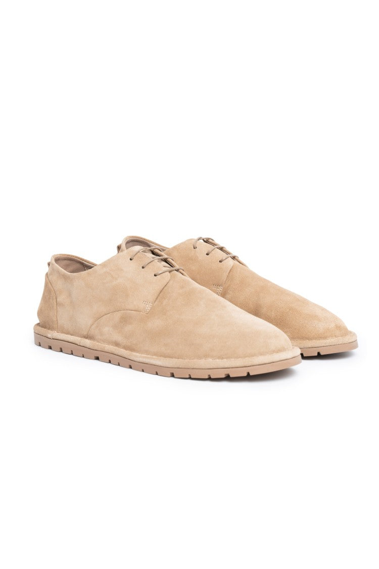 Marsèll Lace-Up Beige Calfskin Flat Shoes