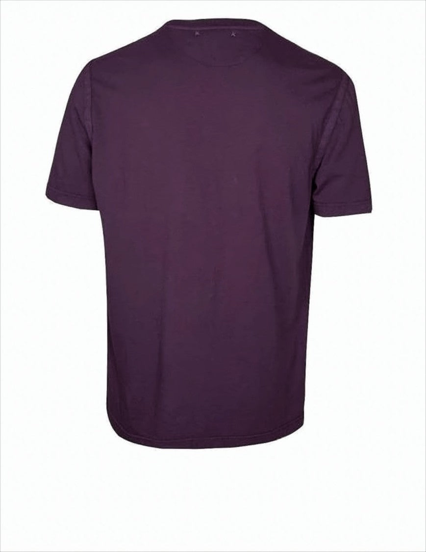 Golden Goose Classic Burgundy Short-Sleeved T-Shirt With Relaxed Fit And Subtle Print