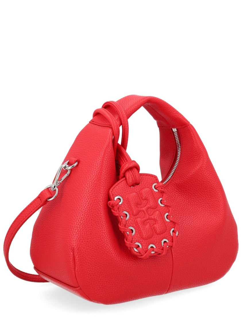 Ganni Pebbled Texture Knotted Handbag