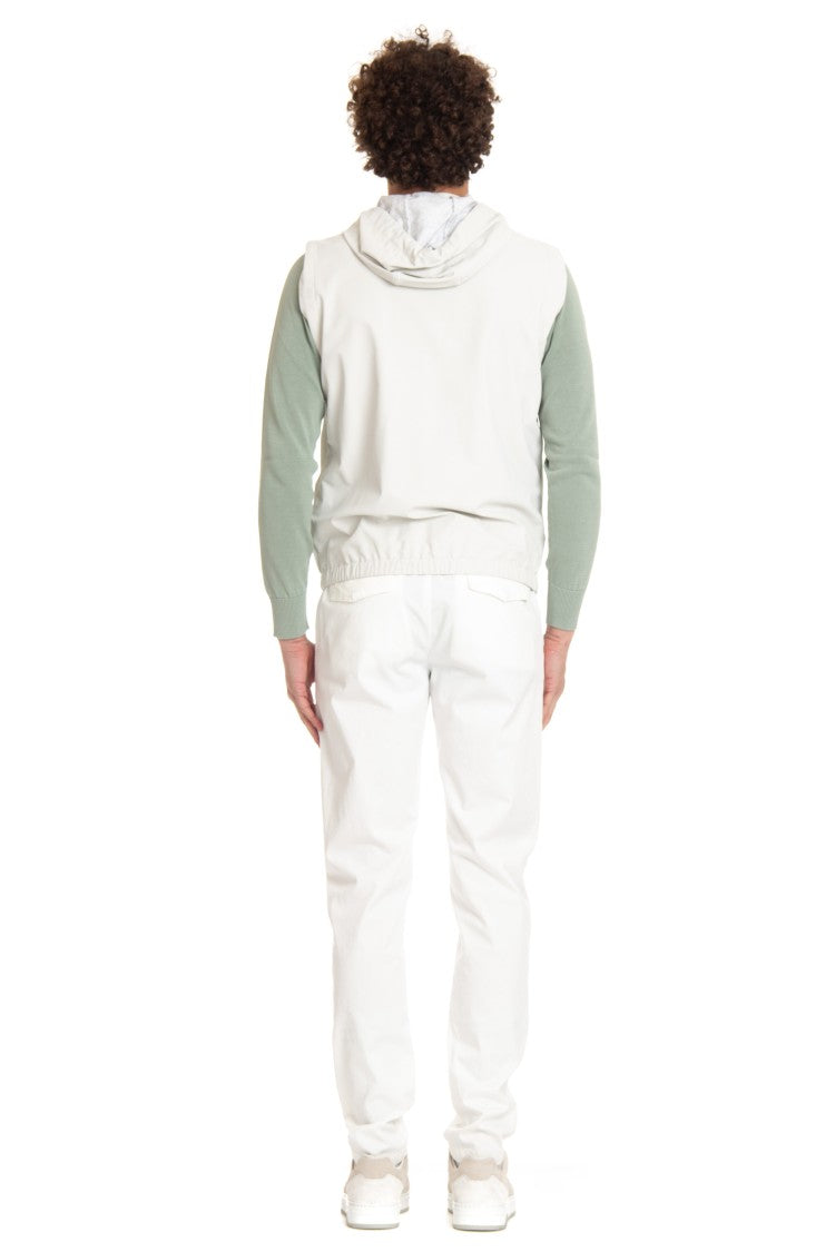 Eleventy Double-Slider Zipper Gilet With Fixed Hood