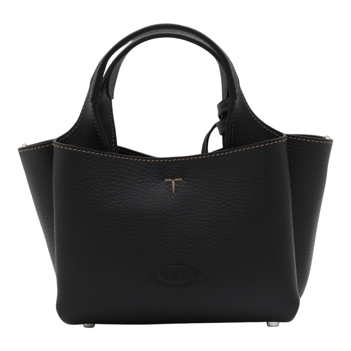 Tod's Black Leather Structured Handbag