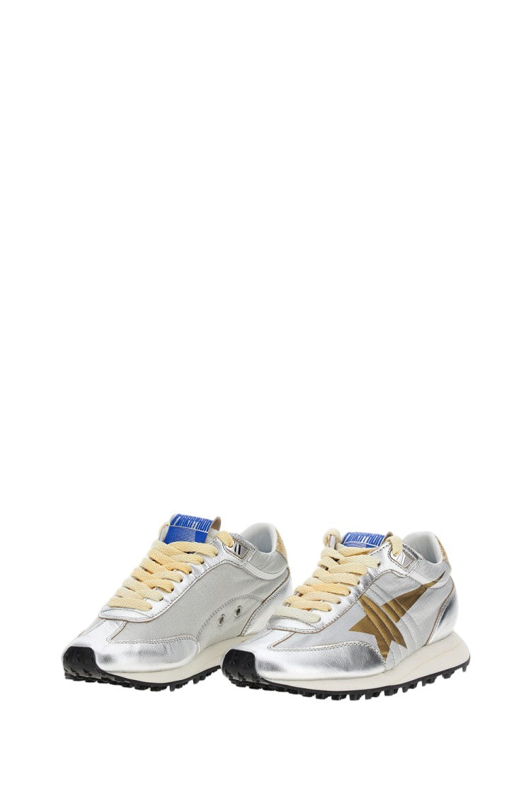 Golden Goose Metallic Silver Leather Sneakers